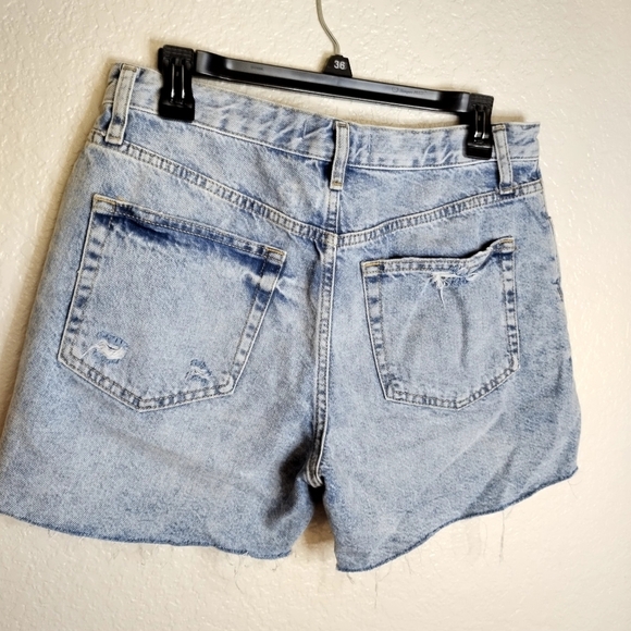 Free People We The Free Maggie Light Stone Distressed Shorts Sz 28 - Picture 6 of 9